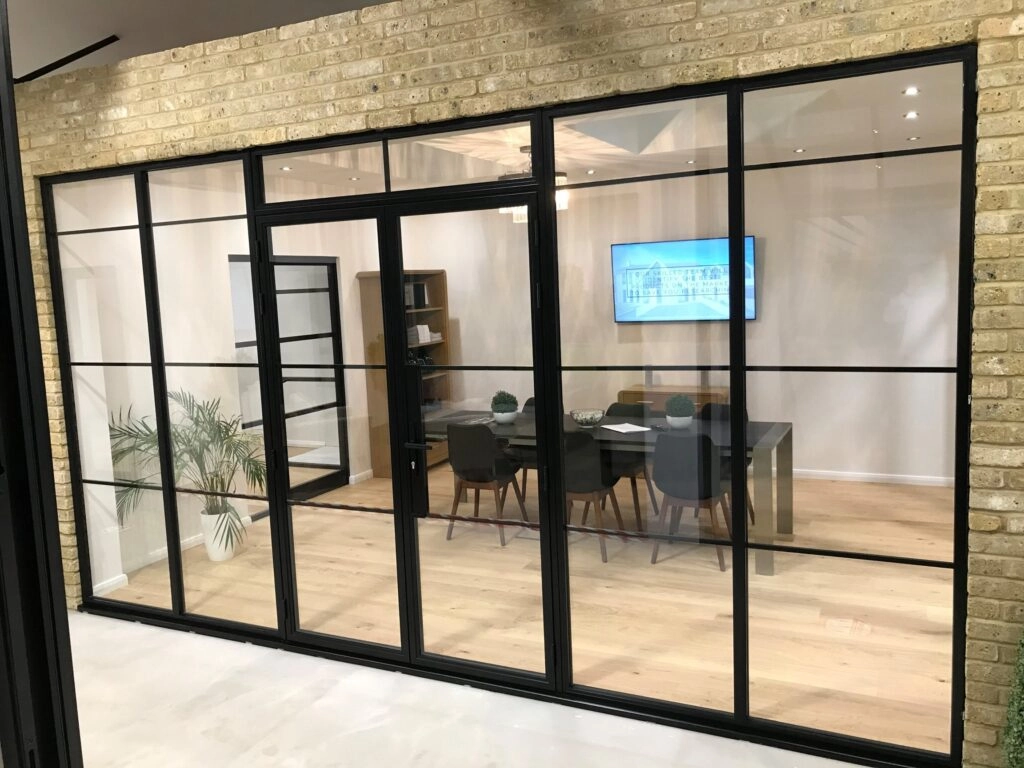 Aluco floating lock steel-look doors